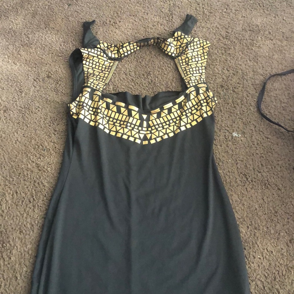 Black and Gold Dress